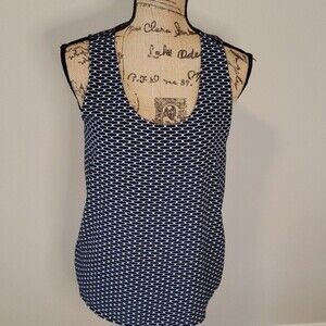 EUC Ann Taylor geo mixed print top